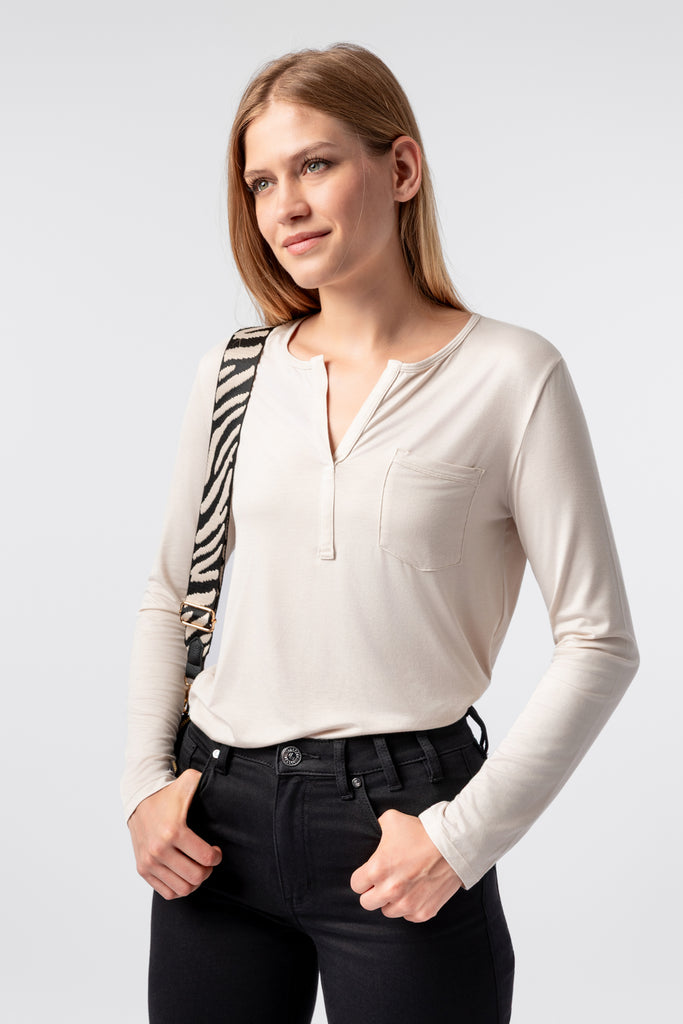 lelosi basic dlouhé tričko parker 0